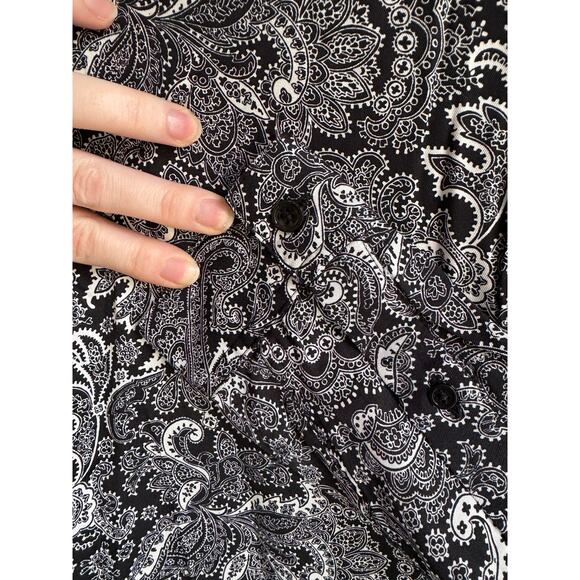 The Kooples Paisley Print Button-Down Shirt Unisex Men’s Size Small 100% Viscose - Picture 6 of 8